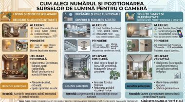 Cum alegi numarul si pozitionarea surselor de lumina pentru o camera