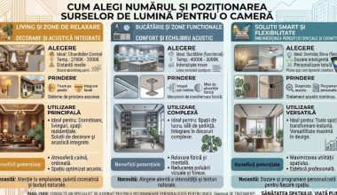 Cum alegi numarul si pozitionarea surselor de lumina pentru o camera