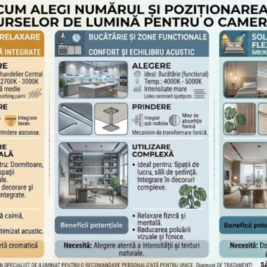 Cum alegi numarul si pozitionarea surselor de lumina pentru o camera
