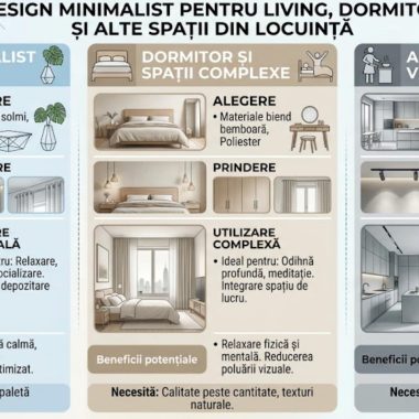 Design minimalist pentru living, dormitor si alte spatii din locuinta